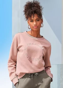 Bench Embroidered Round Neck Sweatshirt -Lascana Outlet Shop Bench Embroidered Round Neck Sweatshirt35082831FRSP