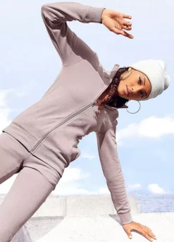 Bench High Collar Sweat Jacket -Lascana Outlet Shop Bench High Collar Sweat Jacket14555664FRSP