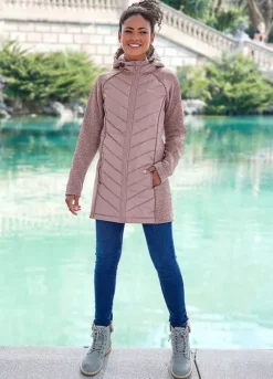 Bench Hooded Long Quilted Jacket -Lascana Outlet Shop Bench Hooded Long Quilted Jacket62416443FRSP W01