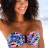 Bench ’Pitch’ Multi Print Underwired Bandeau Bikini Top