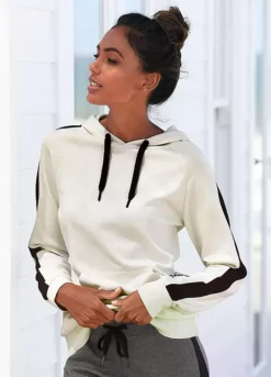 Bench Raglan Sleeve Stripe Hoodie