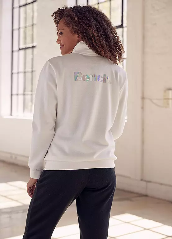 Bench Shiny Back Logo Print Sweat Jacket 1 Bench Shiny Back Logo Print Sweat Jacket