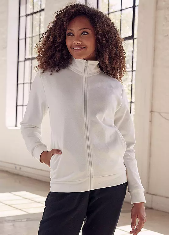 Bench Shiny Back Logo Print Sweat Jacket 3 Bench Shiny Back Logo Print Sweat Jacket - Image 3