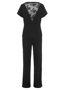 Bruno Banani Lace Back Detail Pyjamas -Lascana Outlet Shop Bruno Banani Lace Back Detail Pyjamas79875035FRSC W01