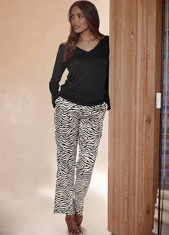 Buffalo Animal Print Pyjama Trousers 5 Buffalo Animal Print Pyjama Trousers - Image 5