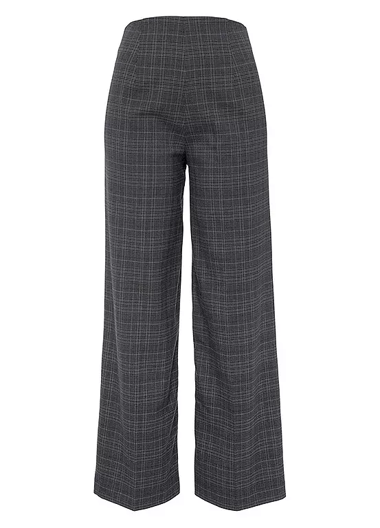 Buffalo Check Wide Leg Trousers 2 Buffalo Check Wide Leg Trousers - Image 2