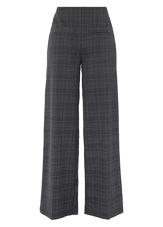 Buffalo Check Wide Leg Trousers 4 Buffalo Check Wide Leg Trousers - Image 4