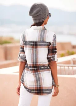 Buffalo Checked Flannel Shirt -Lascana Outlet Shop Buffalo Checked Flannel Shirt91576761FRSP W01