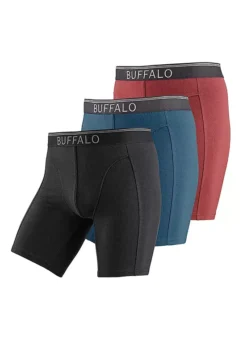 Buffalo Pack Of 3 Long Boxer Shorts 9 Buffalo Pack Of 3 Long Boxer Shorts -Lascana Outlet Shop Buffalo Pack of 3 Long Boxer Shorts615907FRSC