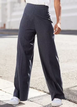 Buffalo Pinstripe Wide Leg Trousers
