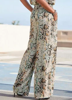 Buffalo Snake Print Palazzo Pants -Lascana Outlet Shop Buffalo Snake Print Palazzo Pants38422765FRSP W01