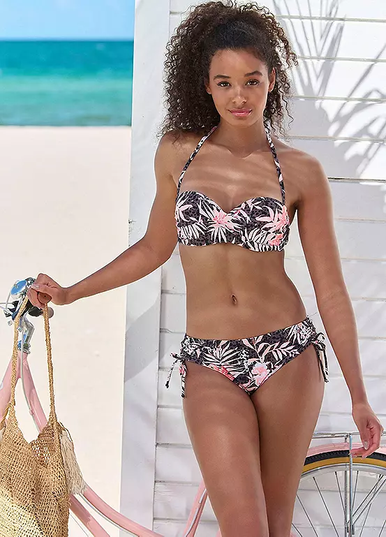 Buffalo Tropical Floral Print Side Tie Bikini Briefs 3 Buffalo Tropical Floral Print Side Tie Bikini Briefs - Image 3