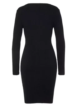 Buffalo V-Neck Knitted Party Dress -Lascana Outlet Shop Buffalo V Neck Knitted Party Dress21024405FRSC W01