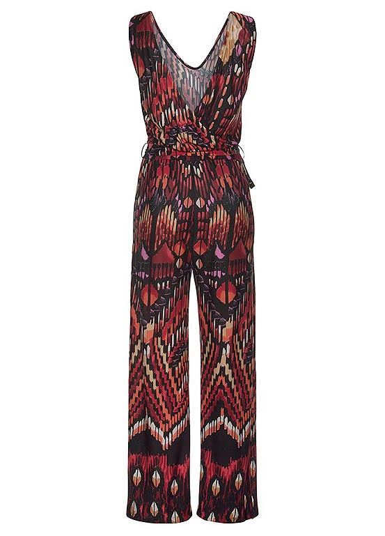 Buffalo V-Neck Patterned Jumpsuit 4 Buffalo V-Neck Patterned Jumpsuit - Image 4