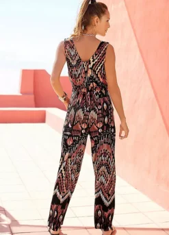 Buffalo V-Neck Patterned Jumpsuit 7 Buffalo V-Neck Patterned Jumpsuit -Lascana Outlet Shop Buffalo V Neck Patterned Jumpsuit43948266FRSP W01