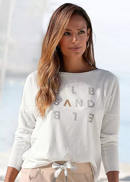 Elbsand Logo Print Long Sleeve Top 1 Elbsand Logo Print Long Sleeve Top