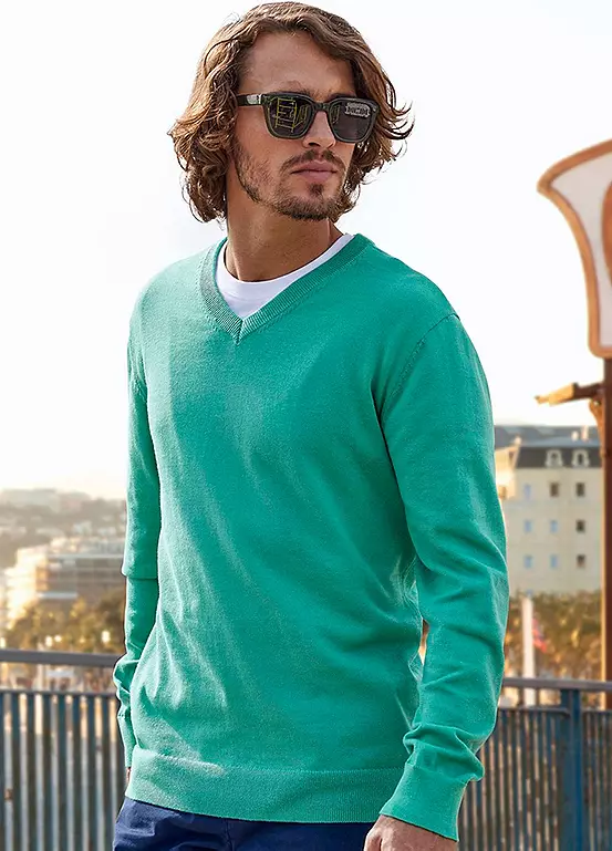 H.I.S Casual V-Neck Jumper 4 H.I.S Casual V-Neck Jumper - Image 4