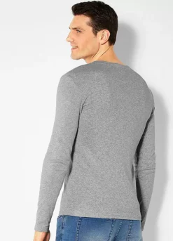 H.I.S Long Sleeve Henley Top -Lascana Outlet Shop H.I.S Long Sleeve Henley Top42412164FRSP W01