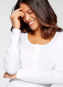 H.I.S Pack Of 2 Fine Rib Long Sleeve Tops -Lascana Outlet Shop H.I.S Pack of 2 Fine Rib Long Sleeve Tops853820FRSP W03