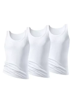 H.I.S Pack Of 3 Double Rib Vests -Lascana Outlet Shop H.I.S Pack of 3 Double Rib Vests853090FRSP