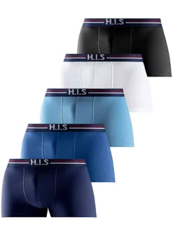 H.I.S Pack Of 5 Striped Boxers