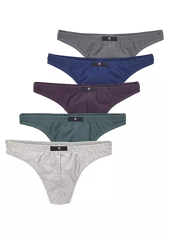 H.I.S Pack Of 5 Thongs 2 H.I.S Pack Of 5 Thongs - Image 2