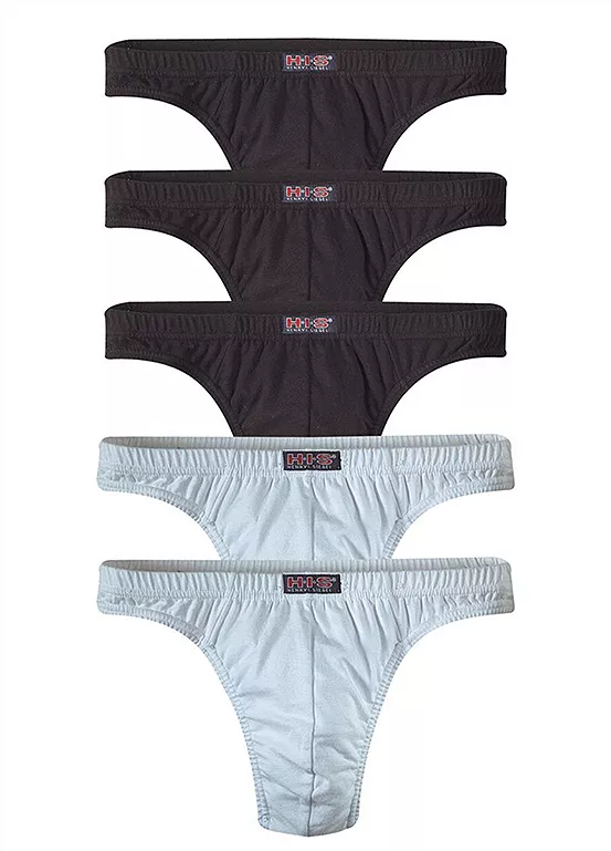 H.I.S Pack Of 5 Thongs 4 H.I.S Pack Of 5 Thongs - Image 4