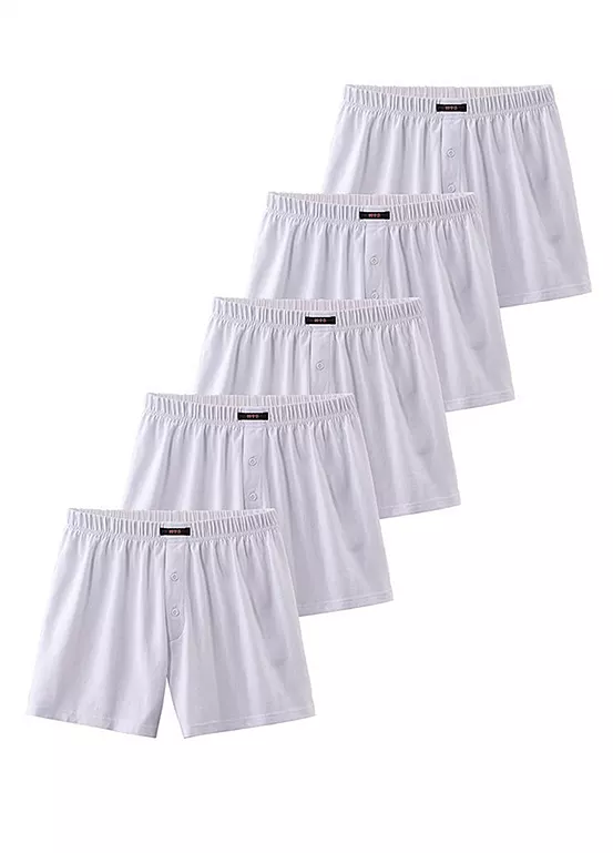 H.I.S Pack Of 5 Wide Boxer Shorts 2 H.I.S Pack Of 5 Wide Boxer Shorts - Image 2
