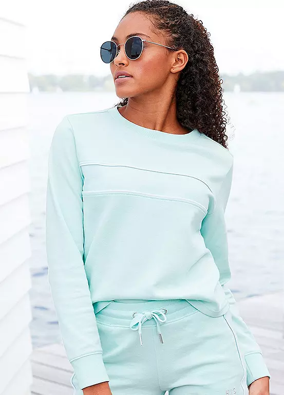 H.I.S Piped Trim Sweatshirt 1 H.I.S Piped Trim Sweatshirt