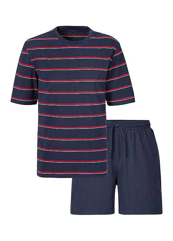 H.I.S Stripe Shorty Pyjamas 2 H.I.S Stripe Shorty Pyjamas - Image 2