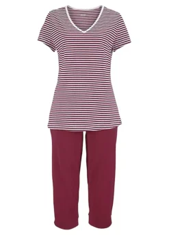 H.I.S Striped Capri Pyjamas -Lascana Outlet Shop H.I.S Striped Capri Pyjamas444920FRSC