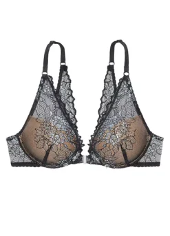 Lascana Outlet Shop -Lascana Outlet Shop Jette Lace Underwired Front Fastening Padded Plunge Bra31315629FRSC