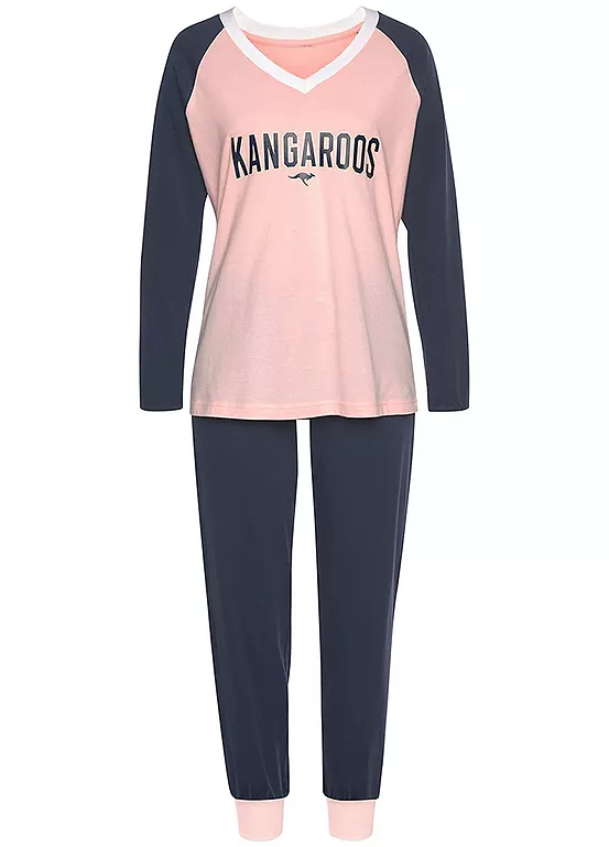 KangaROOS Logo Print Long Pyjamas 2 KangaROOS Logo Print Long Pyjamas - Image 2