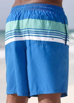 KangaROOS Striped Long Swimming Shorts -Lascana Outlet Shop KangaROOS Striped Long Swimming Shorts867273FRSP W01
