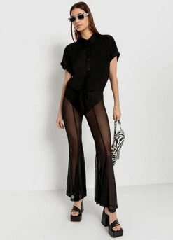 LSCN BY LASCANA Short Sleeve Knot Detail Blouse -Lascana Outlet Shop LSCN BY LASCANA Short Sleeve Knot Detail Blouse76264348FRSP W03