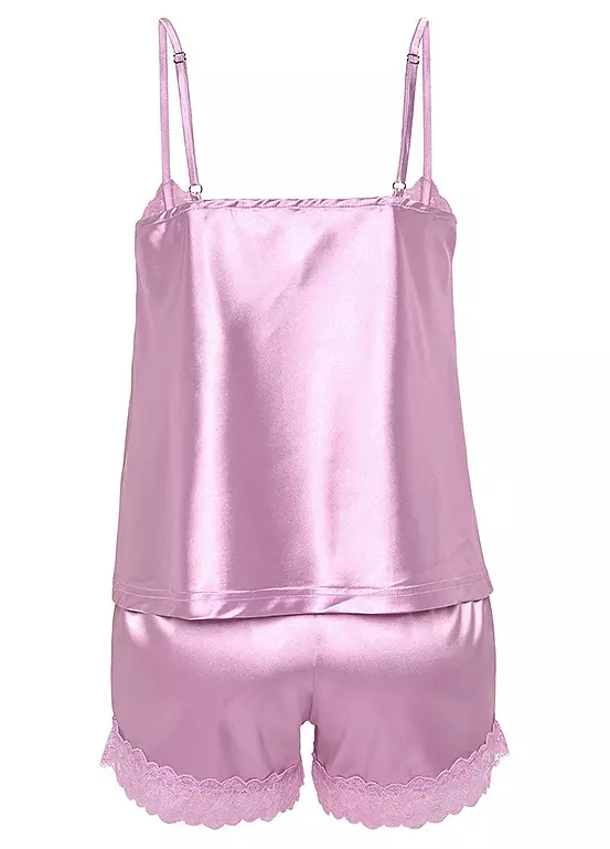 Lace Trim V-Neck Shorty Pyjama Set 4 Lace Trim V-Neck Shorty Pyjama Set - Image 4