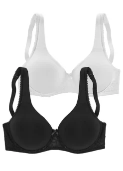 Nuance Pack Of 2 Underwired Full Cup Bras -Lascana Outlet Shop Nuance Pack of 2 Underwired Full Cup Bras32863346FRSC