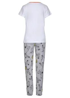 Peanuts Snoopy Print Pyjamas -Lascana Outlet Shop Peanuts Snoopy Print Pyjamas96216466FRSC W01