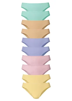 Petite Fleur Pack Of 10 Bikini Style Briefs