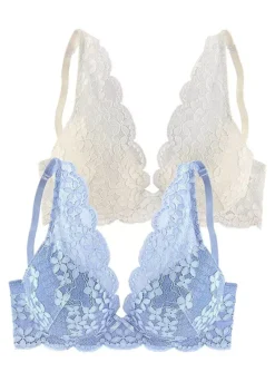 Petite Fleur Pack Of 2 Lace Push-Up Bras