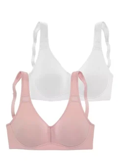 Petite Fleur Pack Of 2 Non Underwired Bras -Lascana Outlet Shop Petite Fleur Pack of 2 Non Underwired Bras47062367FRSC