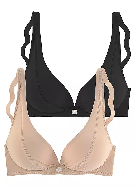 Petite Fleur Pack Of 2 Plunge Bras 1 Petite Fleur Pack Of 2 Plunge Bras