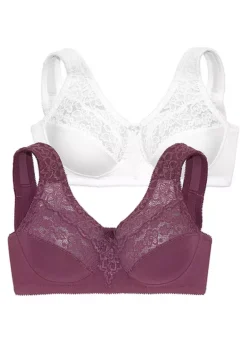 Petite Fleur Pack Of 2 Support Bras -Lascana Outlet Shop Petite Fleur Pack of 2 Support Bras733193FRSC