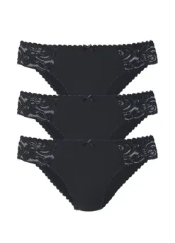 Petite Fleur Pack Of 3 High Leg Bikini Briefs