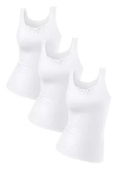 Petite Fleur Pack Of 3 Lace Vests