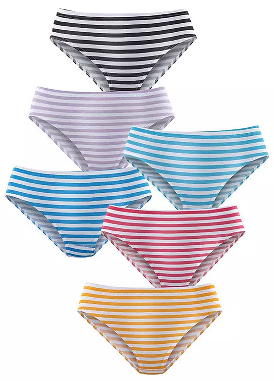 Petite Fleur Pack Of 6 High Leg Briefs 1 Petite Fleur Pack Of 6 High Leg Briefs