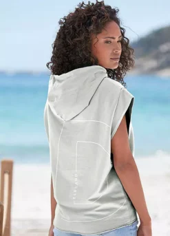 Elbsand Short Sleeve Hoodie -Lascana Outlet Shop Short Sleeve Hoodie65400263FRSP W01