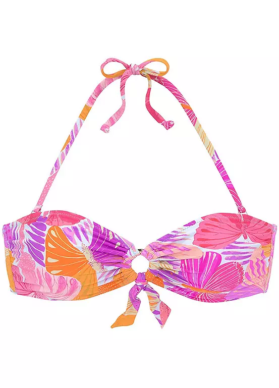 Sunseeker Butterfly Print Bandeau Bikini Top 2 Sunseeker Butterfly Print Bandeau Bikini Top - Image 2