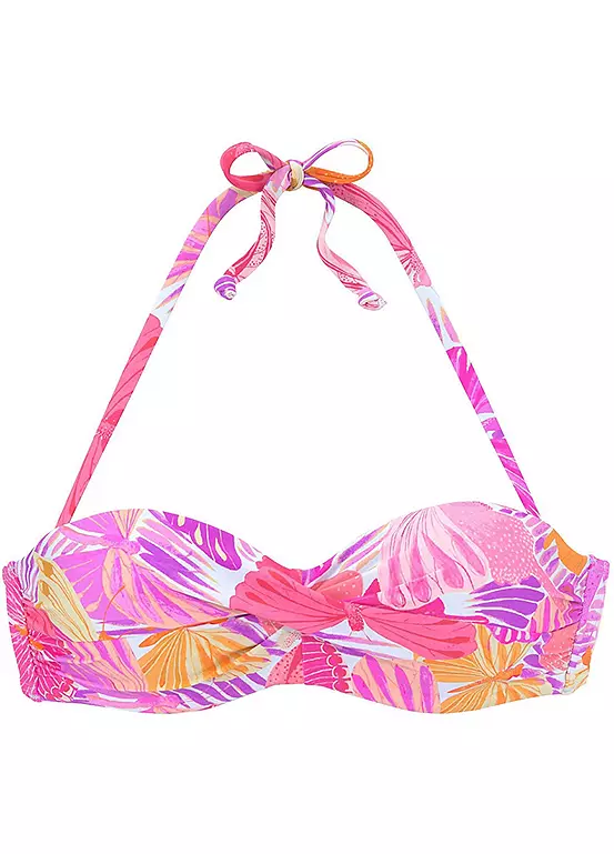 Sunseeker Butterfly Print Underwired Bandeau Bikini Top 2 Sunseeker Butterfly Print Underwired Bandeau Bikini Top - Image 2