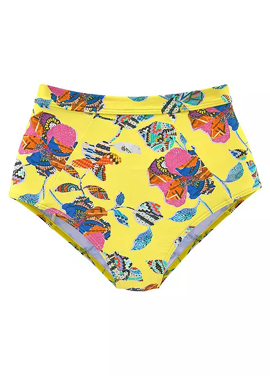 Sunseeker Patchwork Floral Print High Waist Bikini Briefs 3 Sunseeker Patchwork Floral Print High Waist Bikini Briefs - Image 3